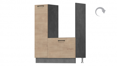 Шкаф хозяйственный по технику 900 мм. (Лофт)